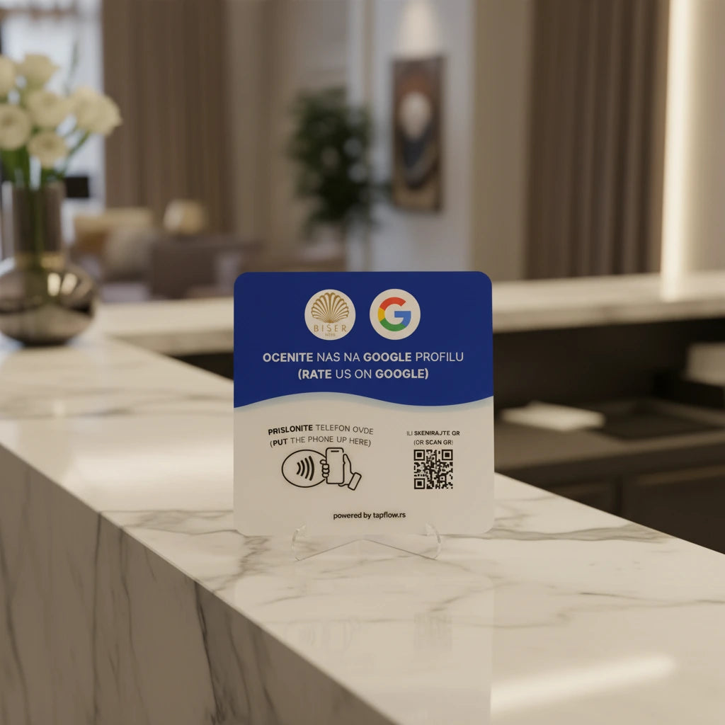 Google plate in hotel